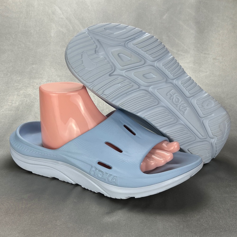 Hoka Ora Recovery Slide 3 Mens 13 Pastel Blue Athletic Sandals 1134527 Pool Shoe